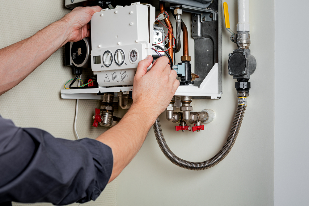 Electrician doing an electrical safety check